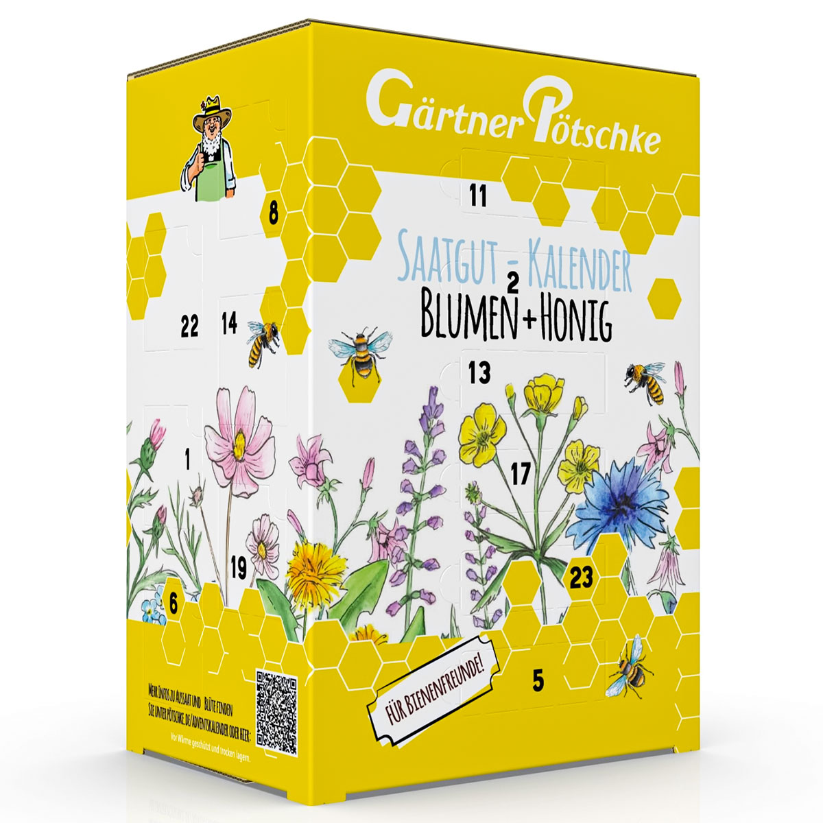 SaatgutAdventskalender Blumen und Honig 2022 Gärtner Pötschke