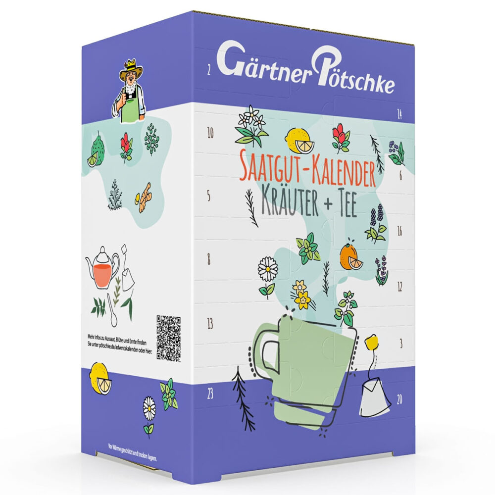 SaatgutAdventskalender Kräuter und Tee 2022 Gärtner Pötschke