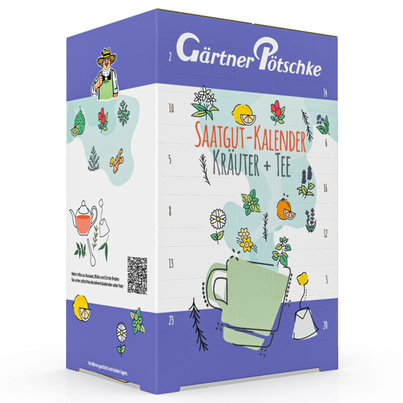 SaatgutAdventskalender Kräuter und Tee 2022 Gärtner Pötschke