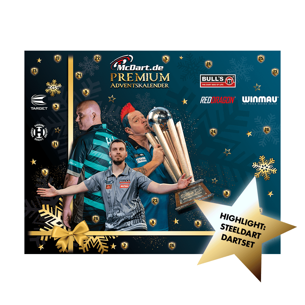 McDart Darts Adventskalender 2022 mit Steeldart