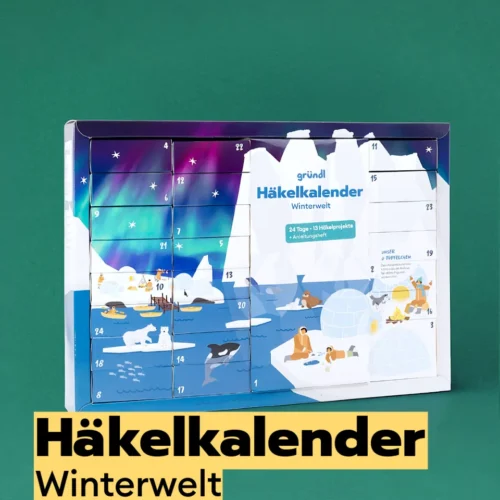 Gründl Häkel-Adventskalender Winterwelt 2026